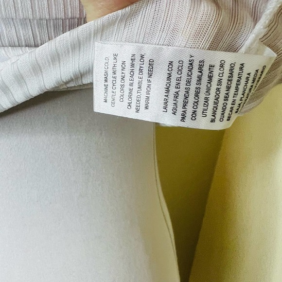 Jolie & Joy Ribbed Top SMALL Keyhole Twist Front Puff Sleeve Crewneck Chic Women - Picture 7 of 8